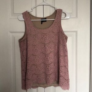 Pink Lace Tank Top